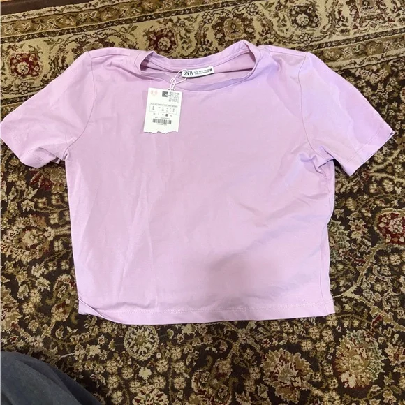 NWT Zara pink cropped tee - Picture 4 of 4